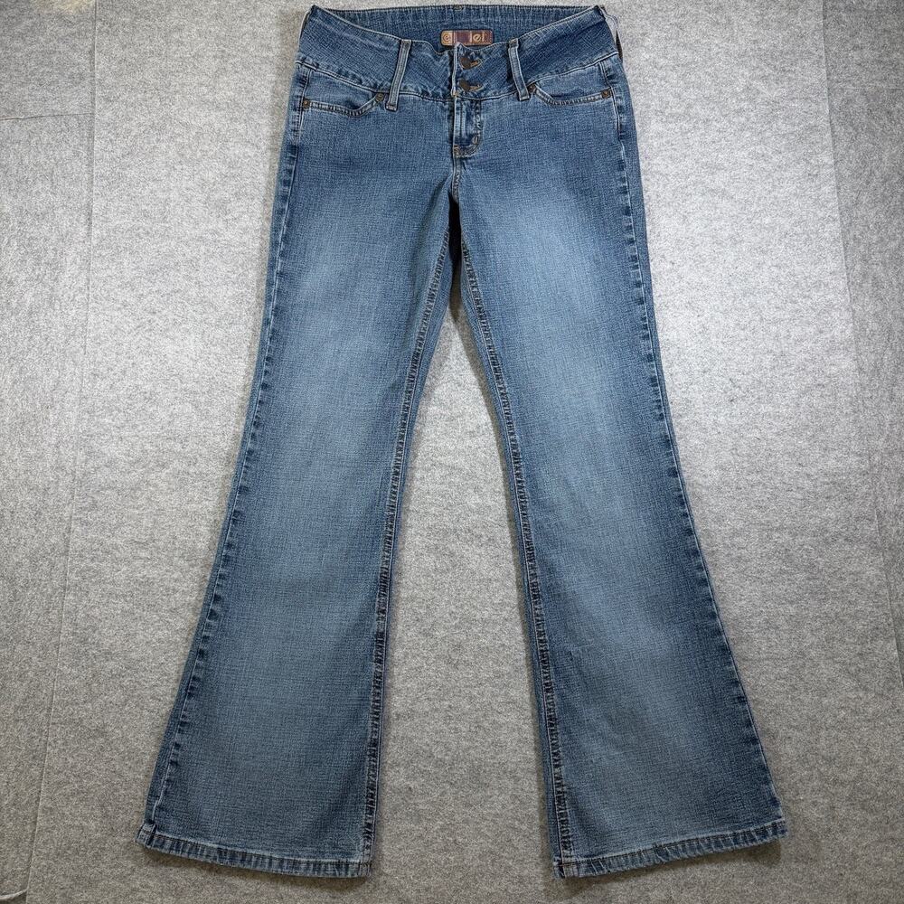 Vintage L.E.I. Bootcut Jeans Womens 9 Medium Blue Wash Low Rise Stretch Denim